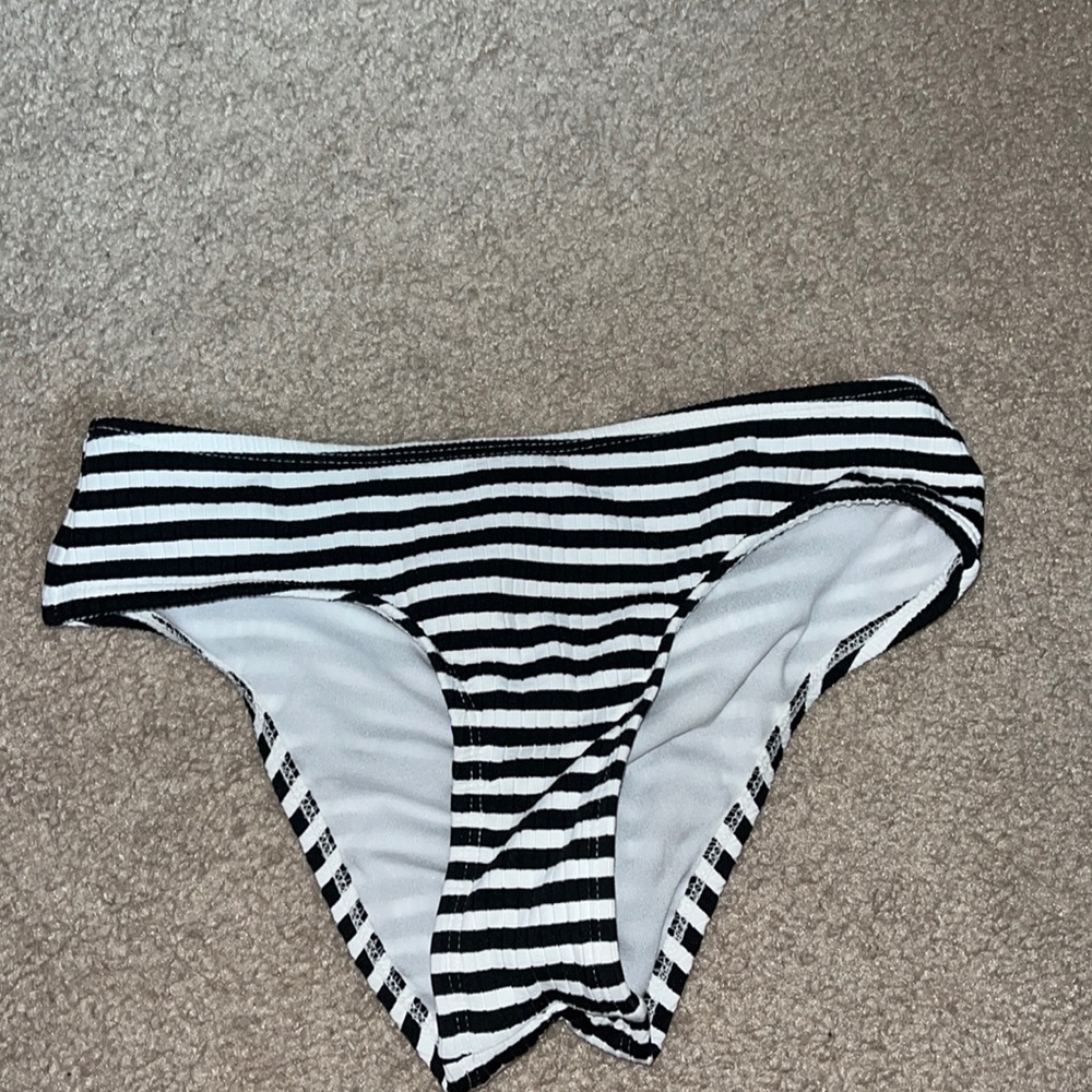 black and white stripe target bikini bottoms size xs